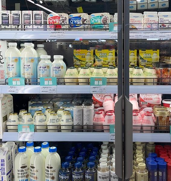 在上海韓國(guó)食品試點(diǎn)商店的“代餐乳制品系列” 促銷(xiāo)啦