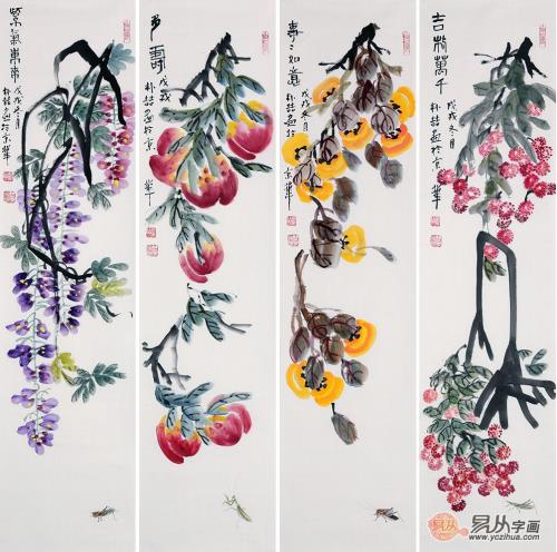 精品寫意花鳥畫鑒賞,齊白石孫媳樸喆作品