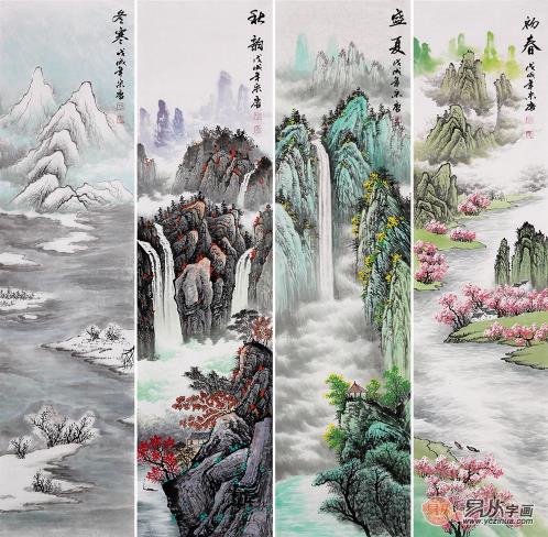 中國(guó)風(fēng)山水四條屏,傳承最美的中式情懷!