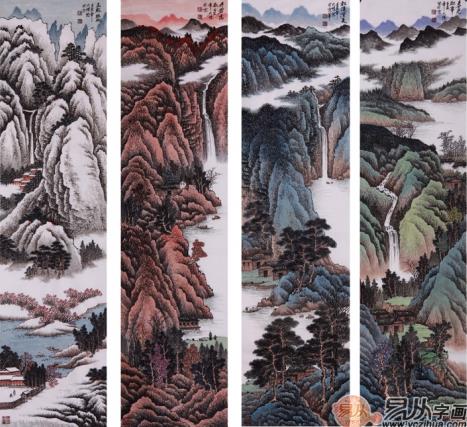 中國(guó)風(fēng)山水四條屏,傳承最美的中式情懷!