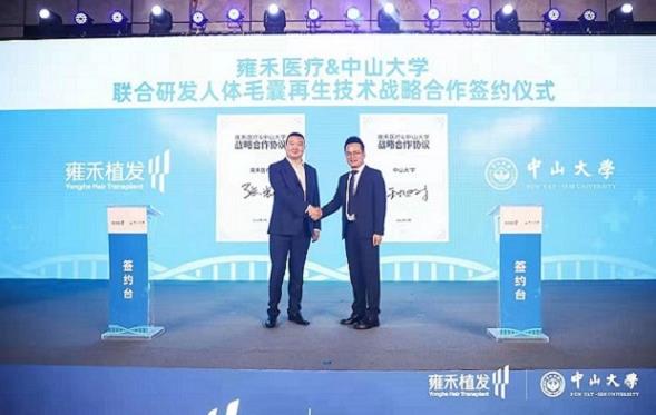 雍禾醫(yī)療與中山大學戰(zhàn)略合作研發(fā)人體毛囊再生技術
