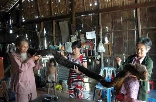 世界上頭發(fā)最長(zhǎng)的男人,越南老人頭發(fā)長(zhǎng)6.8米,50年沒剪