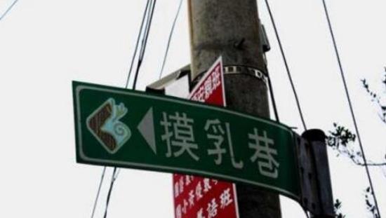 中國最污的路標(biāo) 摸乳巷/來爽街太污了