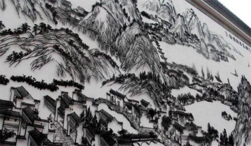 世界最大鐵畫 115.91平方米的《天下徽商,興于鳩茲》