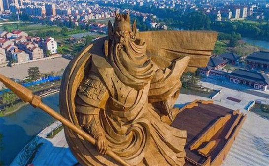 世界上最大的關(guān)公像 荊州古城關(guān)公像高達(dá)58米