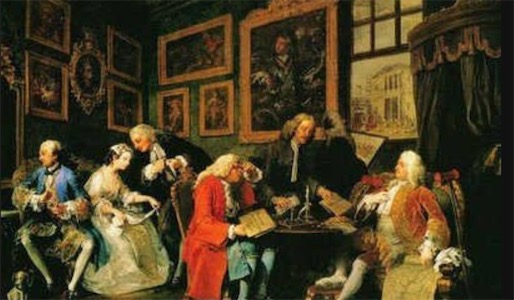 世界最早的漫畫(huà) 《時(shí)髦婚姻》成畫(huà)于1743~1745年