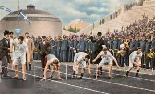 世界最早采用蹲踞式起跑的人 1887年墨爾菲發(fā)明了蹲踞式起跑法