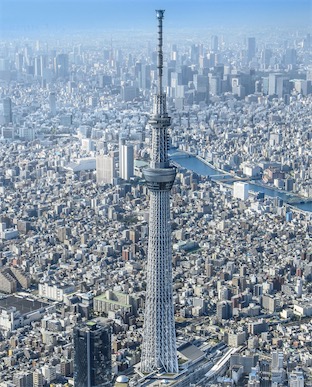 世界最高電波塔 東京晴空塔最終建成634m
