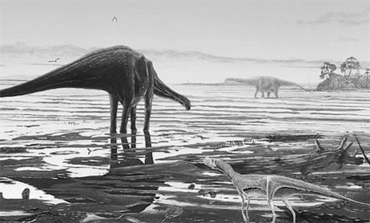 最長的恐龍足跡 美國古生物考察隊(duì)發(fā)現(xiàn)311米恐龍足跡