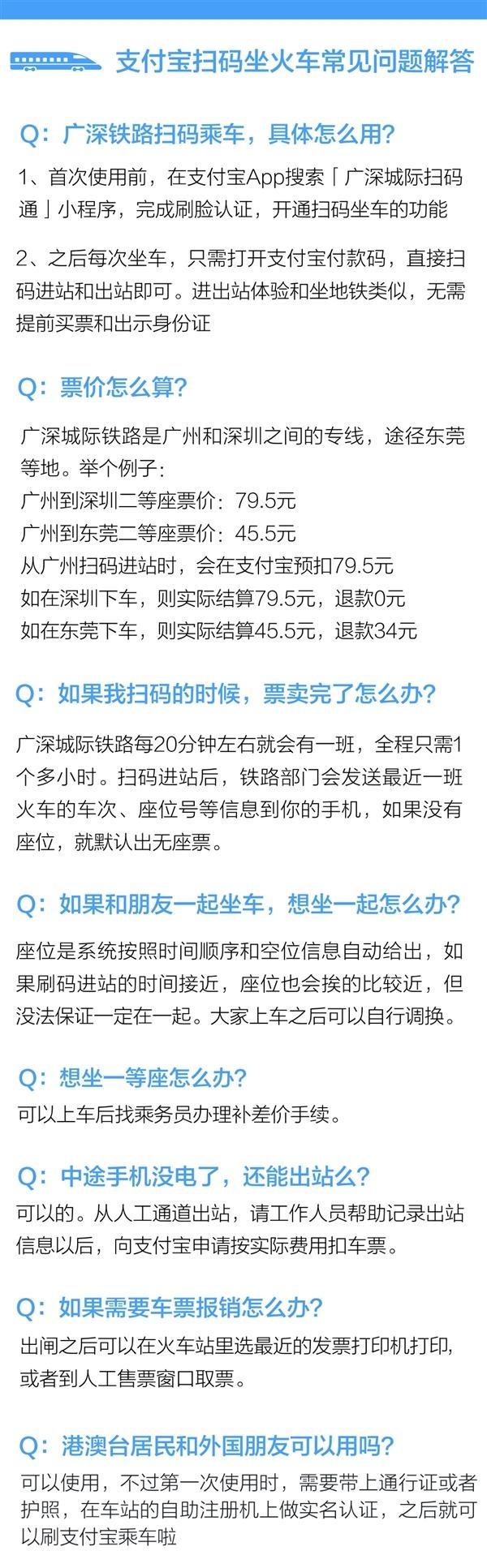 全國首例:廣深鐵路刷支付寶直接坐火車 附支付寶春運(yùn)回家攻略