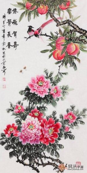 過節(jié)送長輩什么字畫好,三款好寓意的花鳥畫推薦
