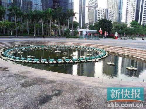 廣州花城廣場衛(wèi)星地圖似豬頭,“豬鼻子”原是音樂噴泉圖