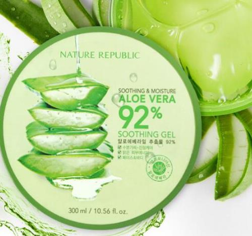 韓國植物護膚品排名,自然樂園蘆薈舒緩保濕凝膠護膚痘痘肌膚