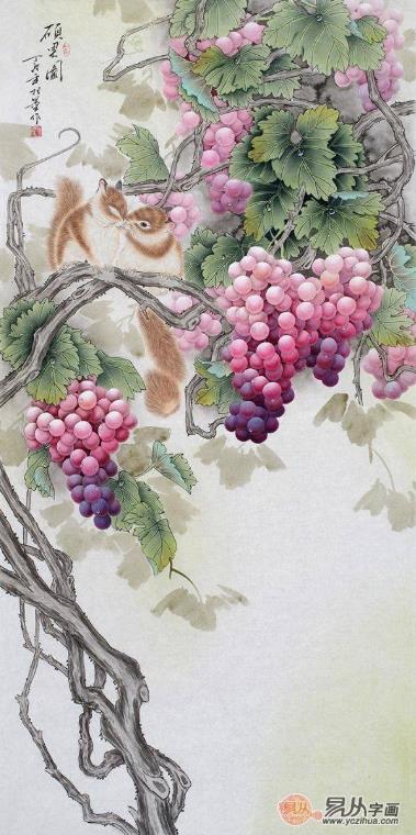 玄關(guān)裝飾畫掛什么好?名家手繪國(guó)畫作品掛家,吉祥又好看