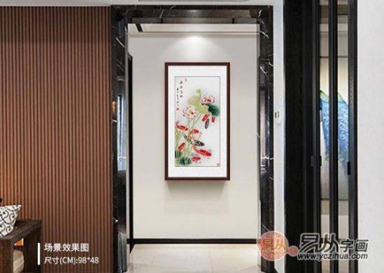 玄關(guān)裝飾畫掛什么好?名家手繪國(guó)畫作品掛家,吉祥又好看