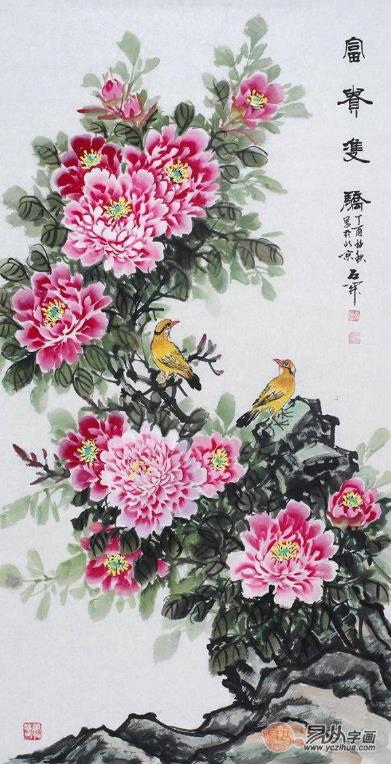 玄關(guān)裝飾畫掛什么好?名家手繪國(guó)畫作品掛家,吉祥又好看