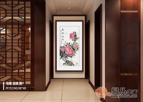玄關(guān)裝飾畫掛什么好?名家手繪國(guó)畫作品掛家,吉祥又好看