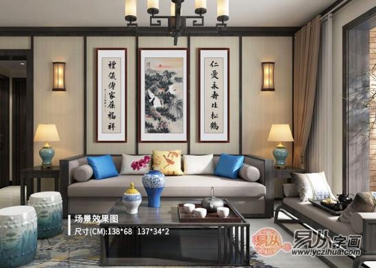 沙發(fā)背景墻裝飾畫(huà),這些精美雅致的山水畫(huà)可以入手