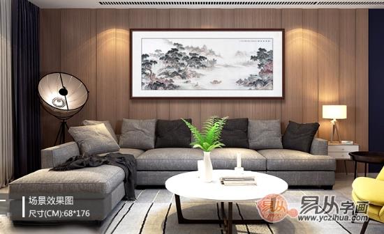 沙發(fā)背景墻裝飾畫(huà),這些精美雅致的山水畫(huà)可以入手