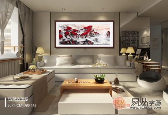 沙發(fā)背景墻裝飾畫(huà),這些精美雅致的山水畫(huà)可以入手