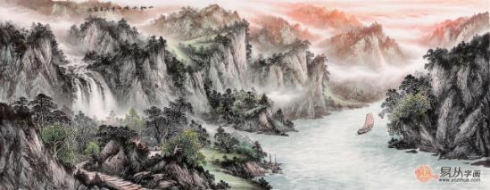 咫尺千里山水丨畫家王寧作品一帆風順——賞析