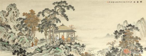 書房適合掛什么畫 寓有高潔清雅的山水畫