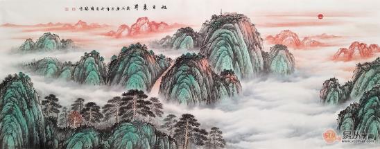 沙發(fā)背景畫掛什么好 山水畫為家居裝飾添彩