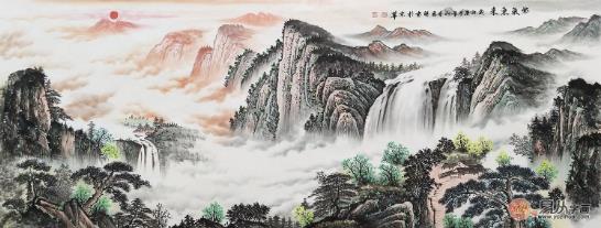 沙發(fā)背景畫掛什么好 山水畫為家居裝飾添彩