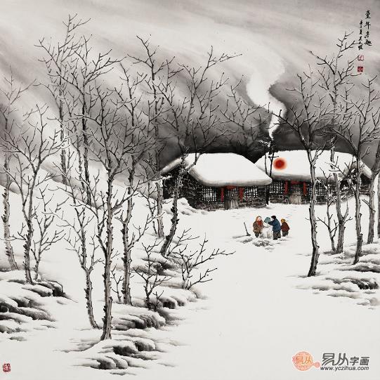 客廳掛什么畫比較好 冬日雪景畫給家不一樣的美
