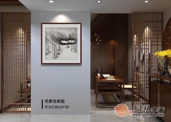 客廳掛什么畫比較好 冬日雪景畫給家不一樣的美