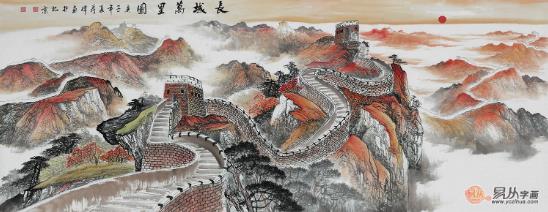 客廳沙發(fā)背景墻畫之山水畫,給家與眾不同的美感