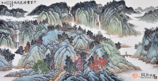 這位當(dāng)代青綠山水畫家吳大愷筆下作品厲害了,值得收藏