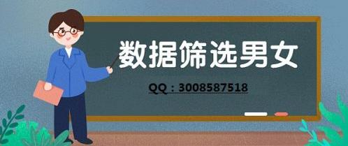 手機/qq微信男女性別篩選/過濾/區(qū)分/檢測/查詢