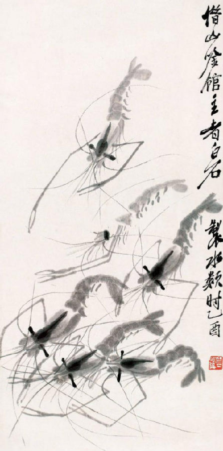 家庭室內(nèi)裝飾掛畫,蝦趣圖,濃妝淡抹總相宜
