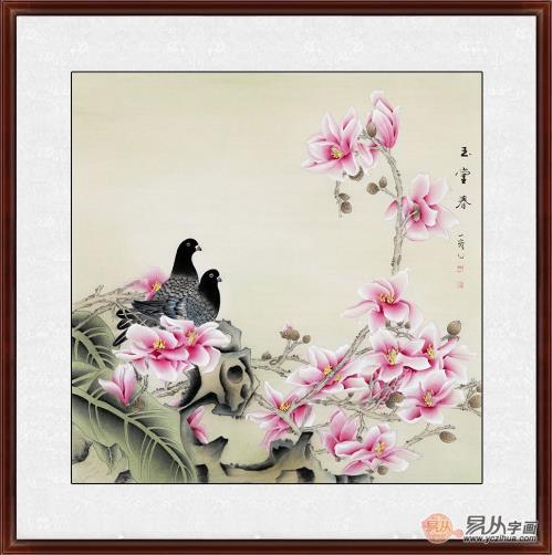 臥室適合掛什么畫 王一容手繪花鳥畫讓臥室更溫馨浪漫