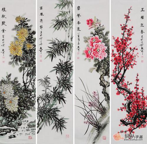 家中客廳掛什么國畫好?掛幅花鳥畫,想不美都難