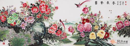 家中客廳掛什么國畫好?掛幅花鳥畫,想不美都難