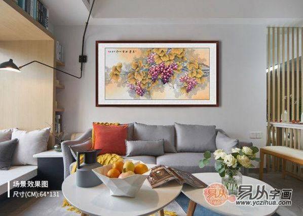 精心挑選的這些橫幅花鳥畫作品,讓客廳沙發(fā)墻很美很有格調(diào)