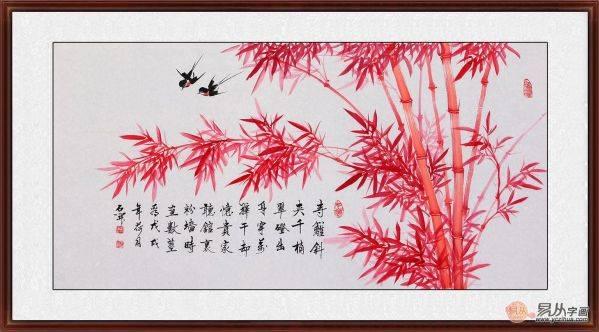 沙發(fā)背景墻裝飾掛花鳥畫,古稀高齡畫家石開作品精選