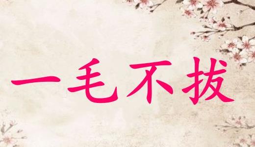 一毛不拔的故事、意思及成語解釋