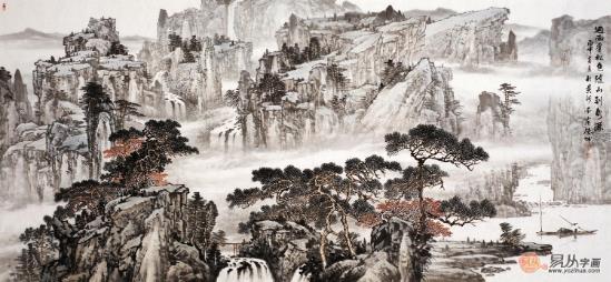 當(dāng)代畫家林德坤藝術(shù)鑒賞：過雨看松色，隨山到水源